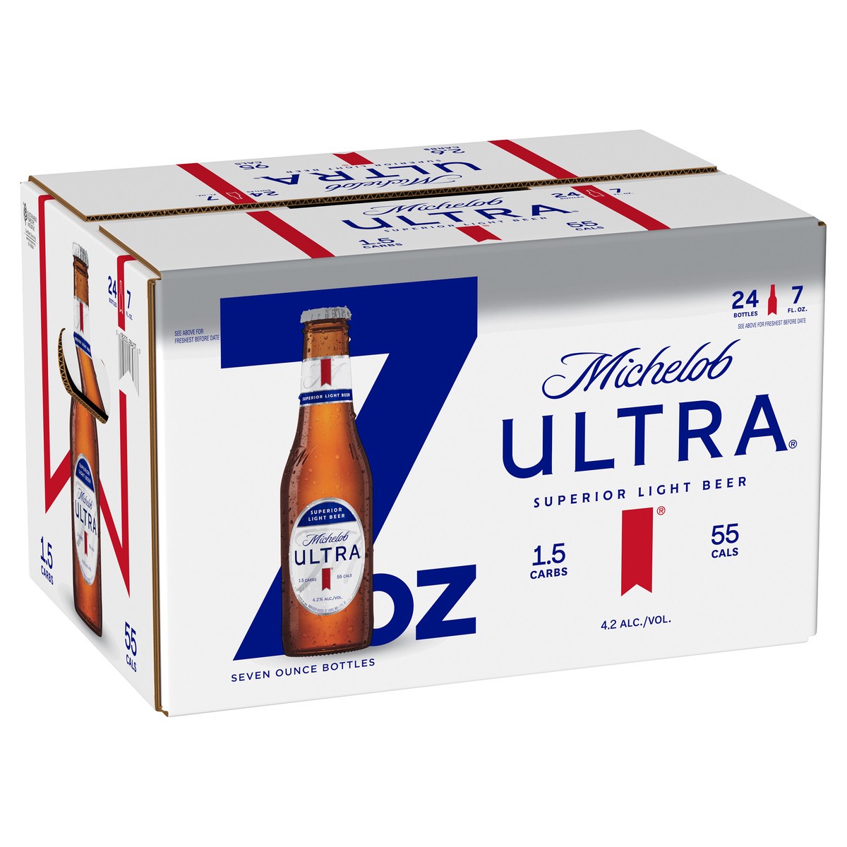 slide 1 of 6, Michelob Light Beer, 24 Pack Beer, 7 FL OZ Bottles, 4.2% ABV, 24 ct