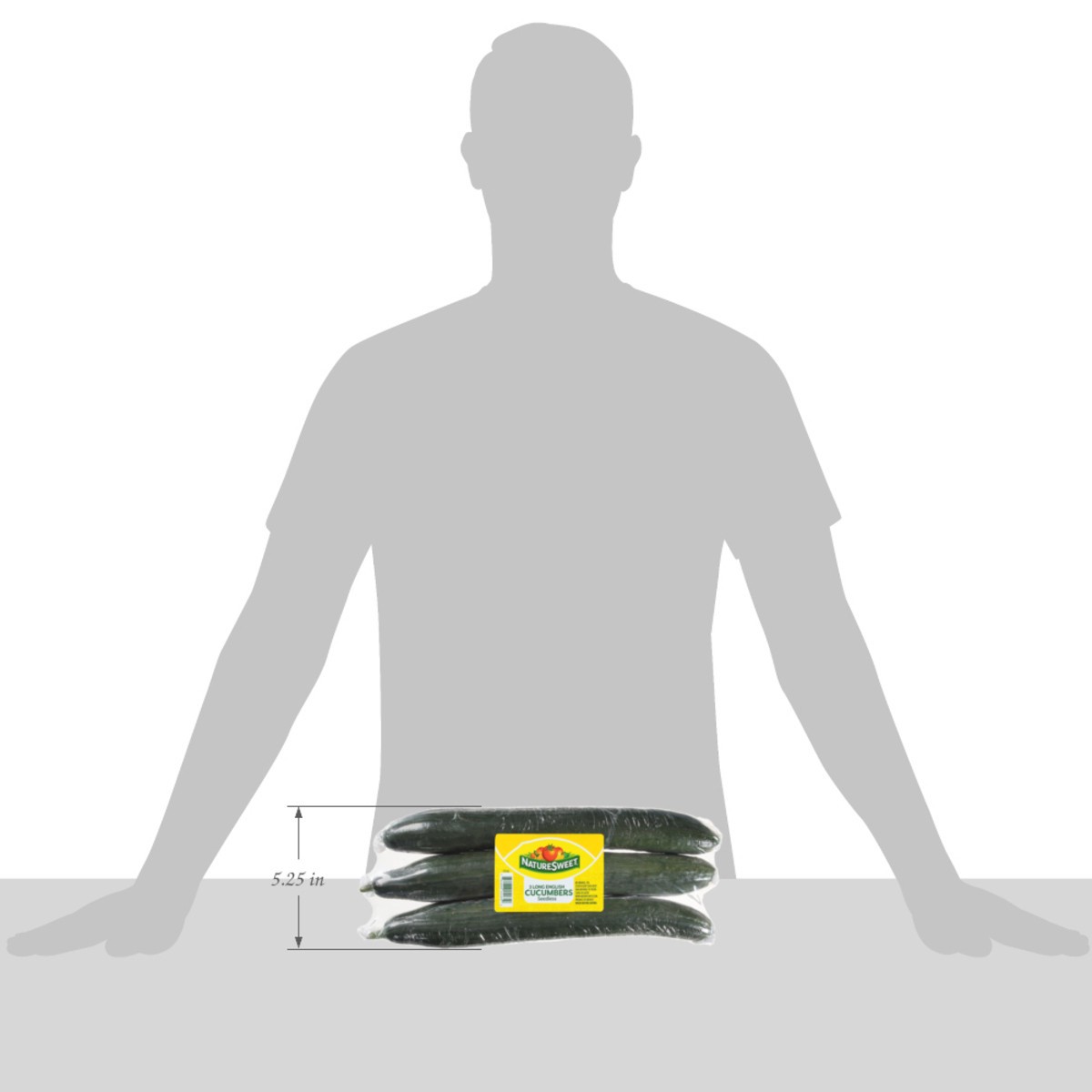 slide 10 of 13, NatureSweet Long English Seedless Cucumbers 3 Each, 3 ct