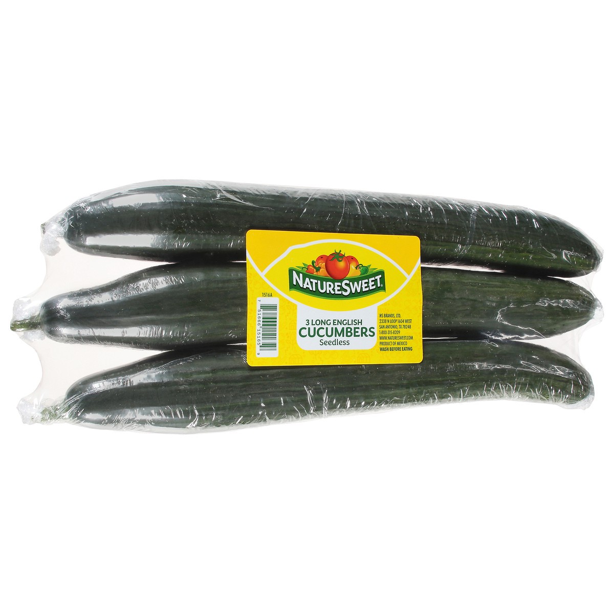 slide 8 of 13, NatureSweet Long English Seedless Cucumbers 3 Each, 3 ct