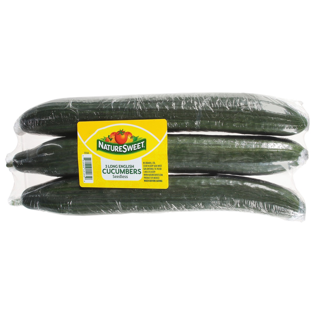 slide 2 of 13, NatureSweet Long English Seedless Cucumbers 3 Each, 3 ct