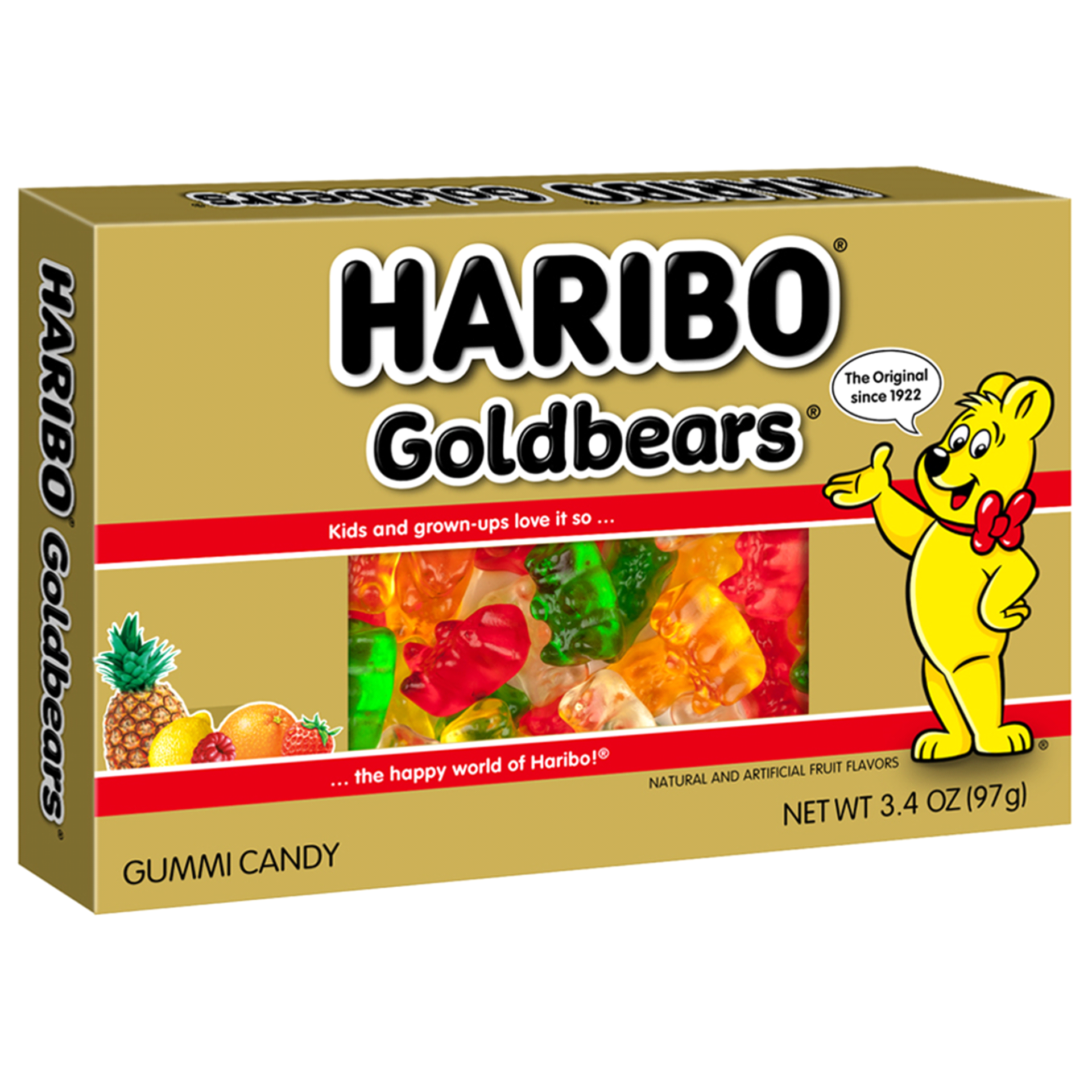 slide 1 of 1, Haribo Gold-Bears Gummi Bears, 3.4 oz