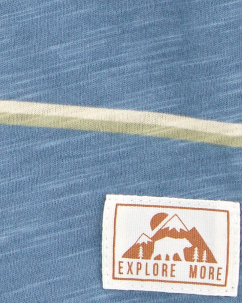 slide 2 of 2, Carter's Striped Henley Tee Blue 4T, 1 ct