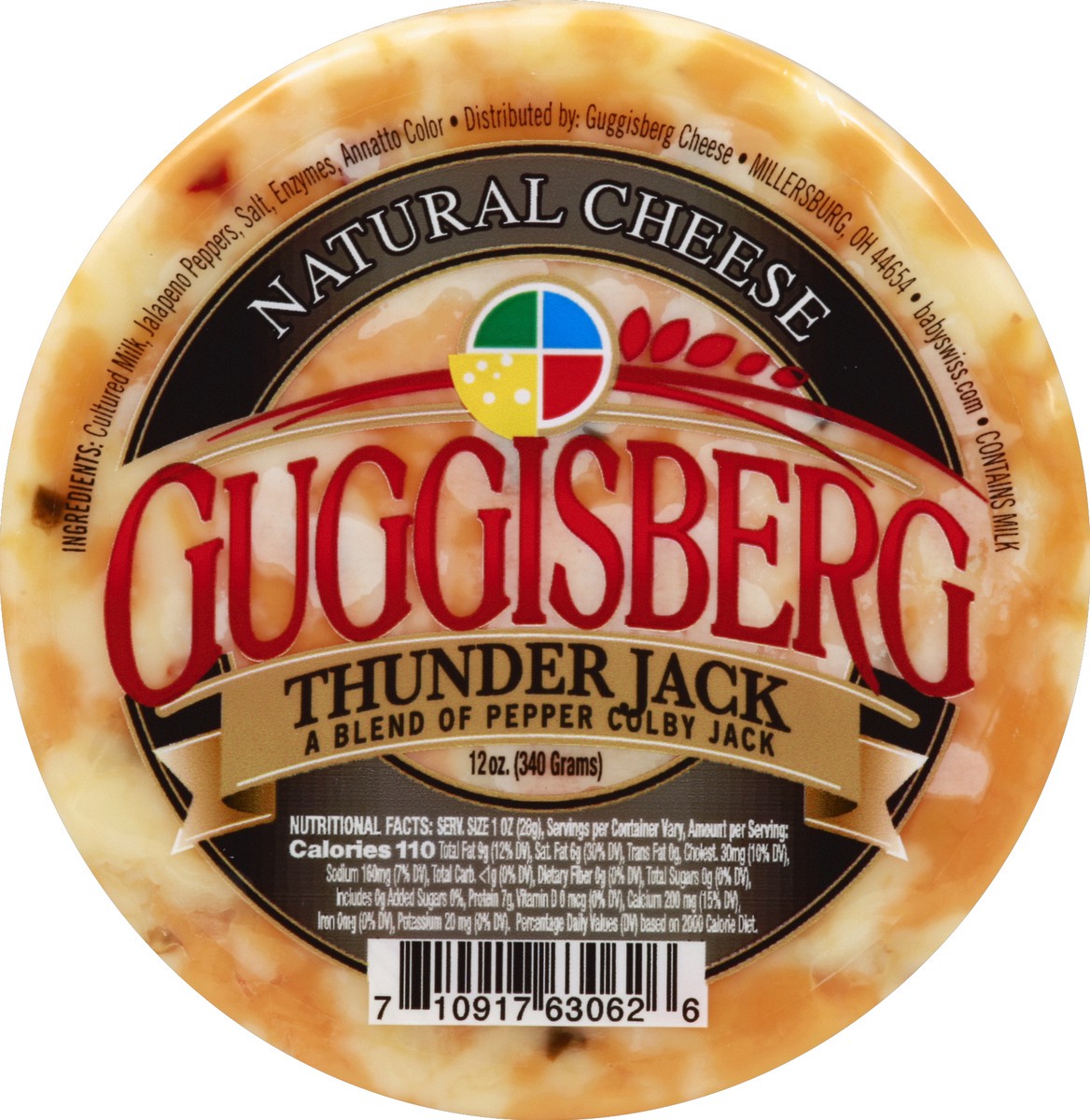 slide 3 of 5, Guggisberg Thunder Jack Natural Cheese, 12 oz