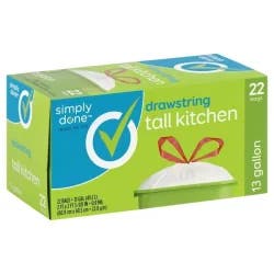 Simply Done Drawstring Tall Kitchen Bags