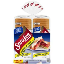 Sara Lee Sandwich White Bread, 2 count, Plain White Bread, 48 oz Multipack