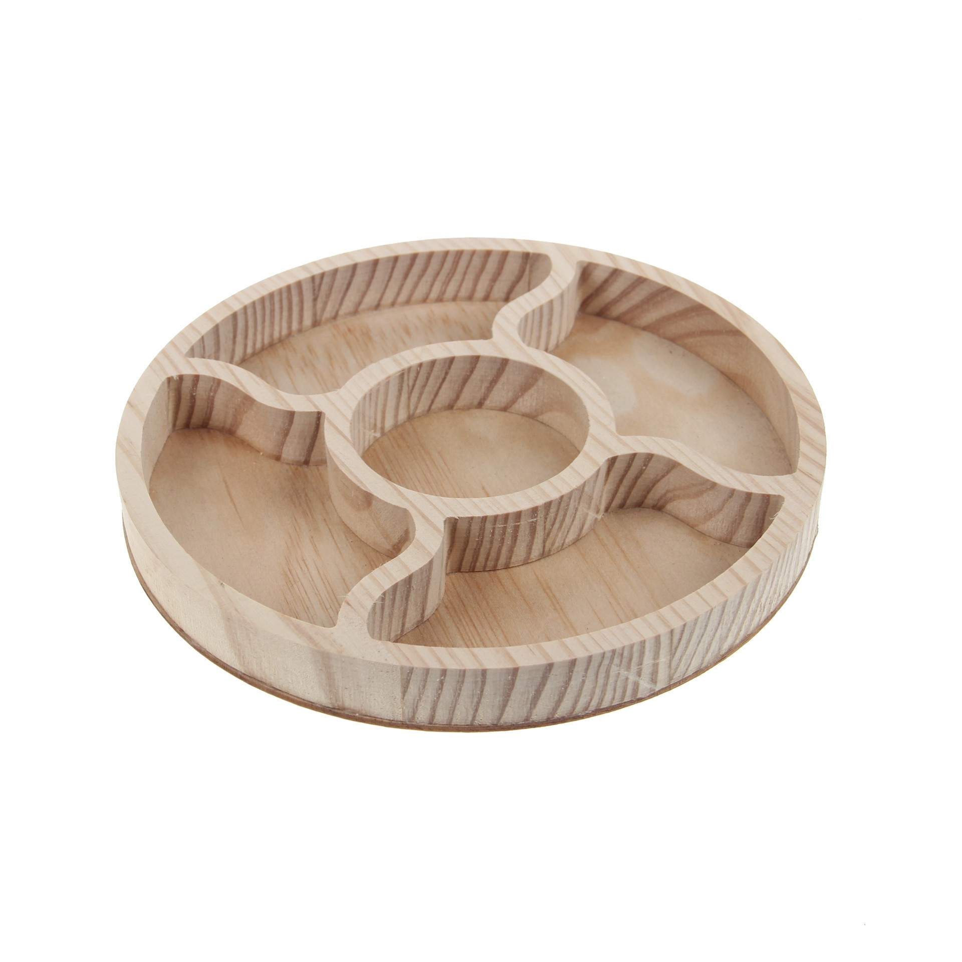 slide 2 of 2, Wood Circle Sorting Tray By Creatology, 8 in x 8 in x 0.9 in
