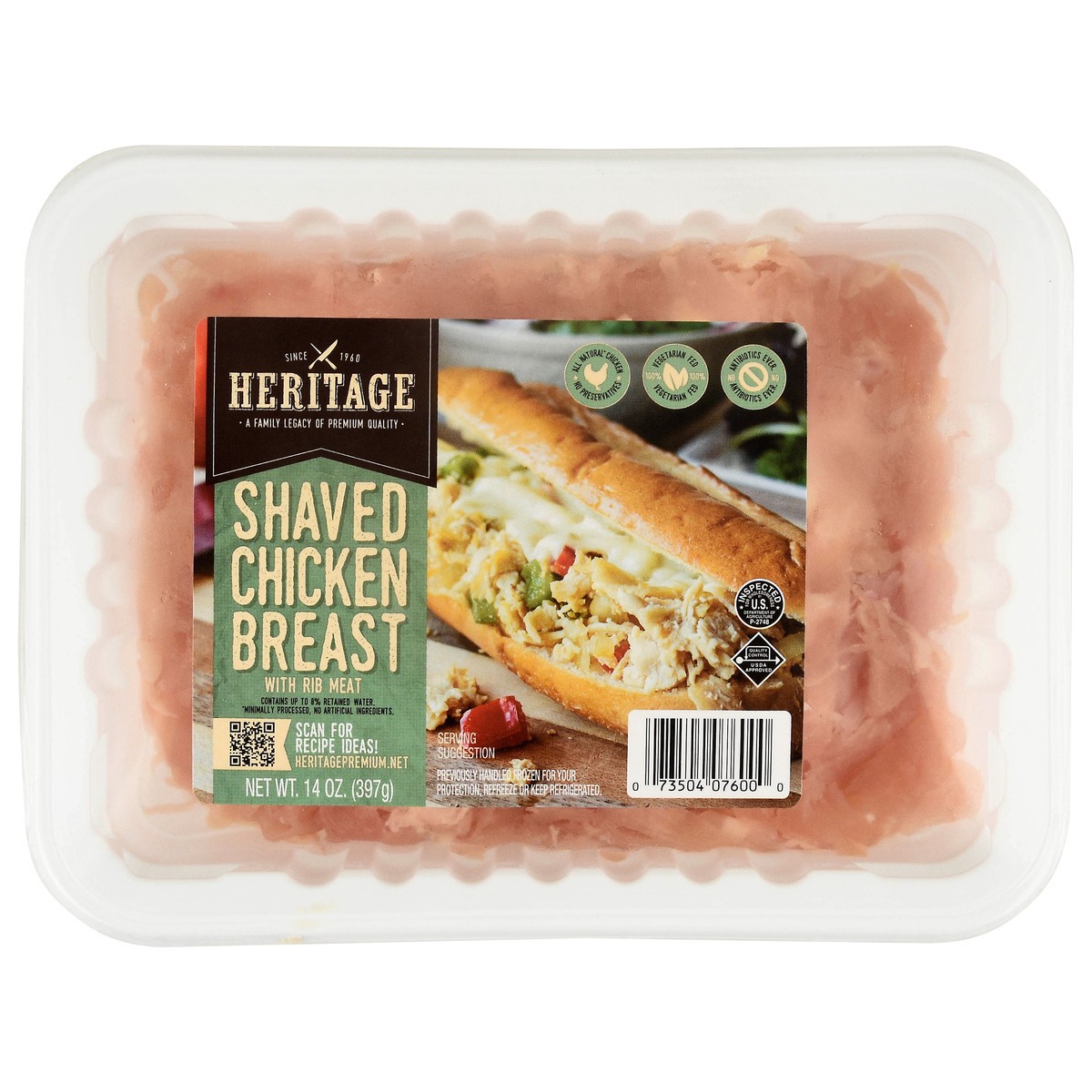 slide 1 of 13, OTHER-REGIONAL Heritage Shaved Chicken, 14 oz