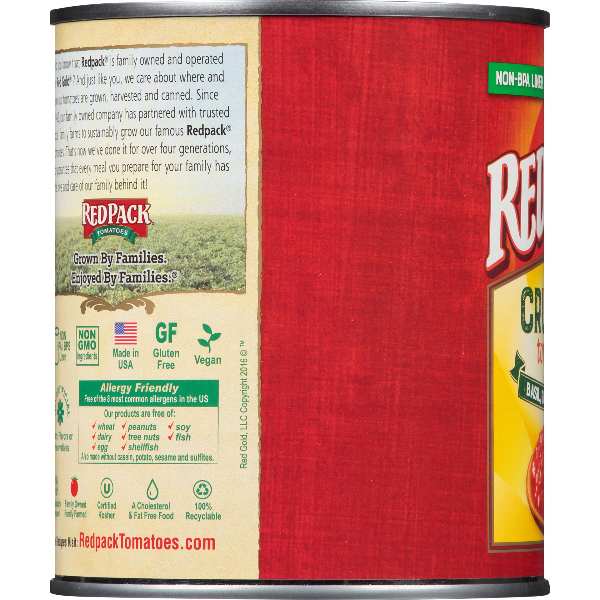 slide 3 of 7, Redpack 100% Natural Crushed Tomatoes in Puree, 28 oz