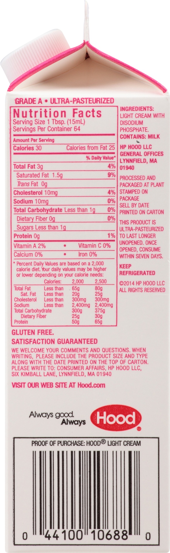 slide 8 of 8, Hood Light Cream, 32 oz, 1 qt