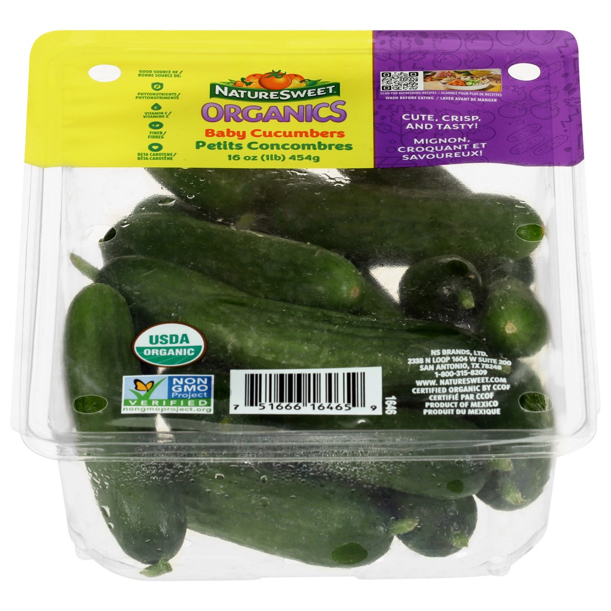 slide 3 of 4, Naturesweet Organic Baby Cucumbers - 0.5 Lb, 0.5 lb