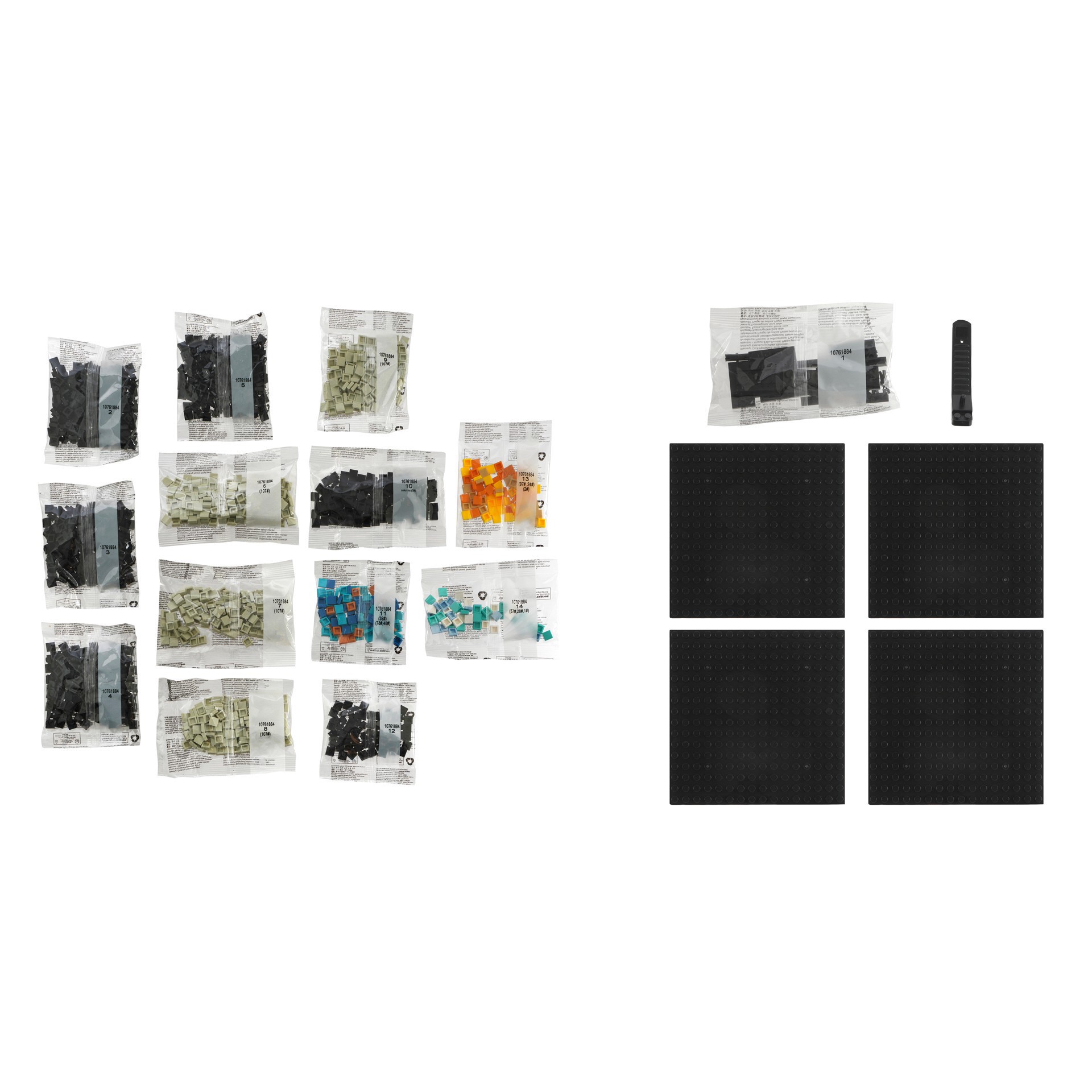 slide 4 of 6, 10" X 10" Butterfly Pixelated Brick Art Kit By Make Market, 10 in x 10 in