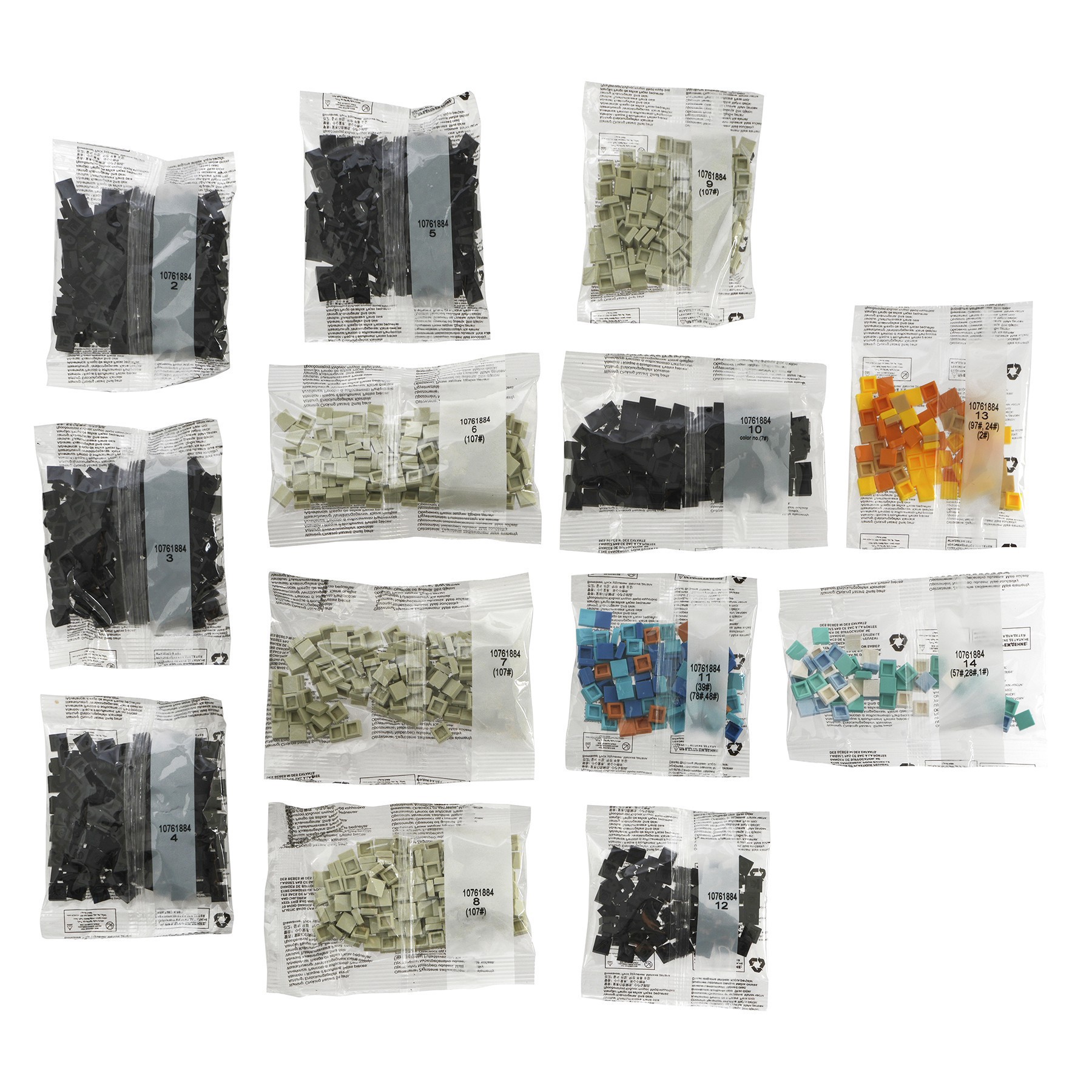 slide 2 of 6, 10" X 10" Butterfly Pixelated Brick Art Kit By Make Market, 10 in x 10 in