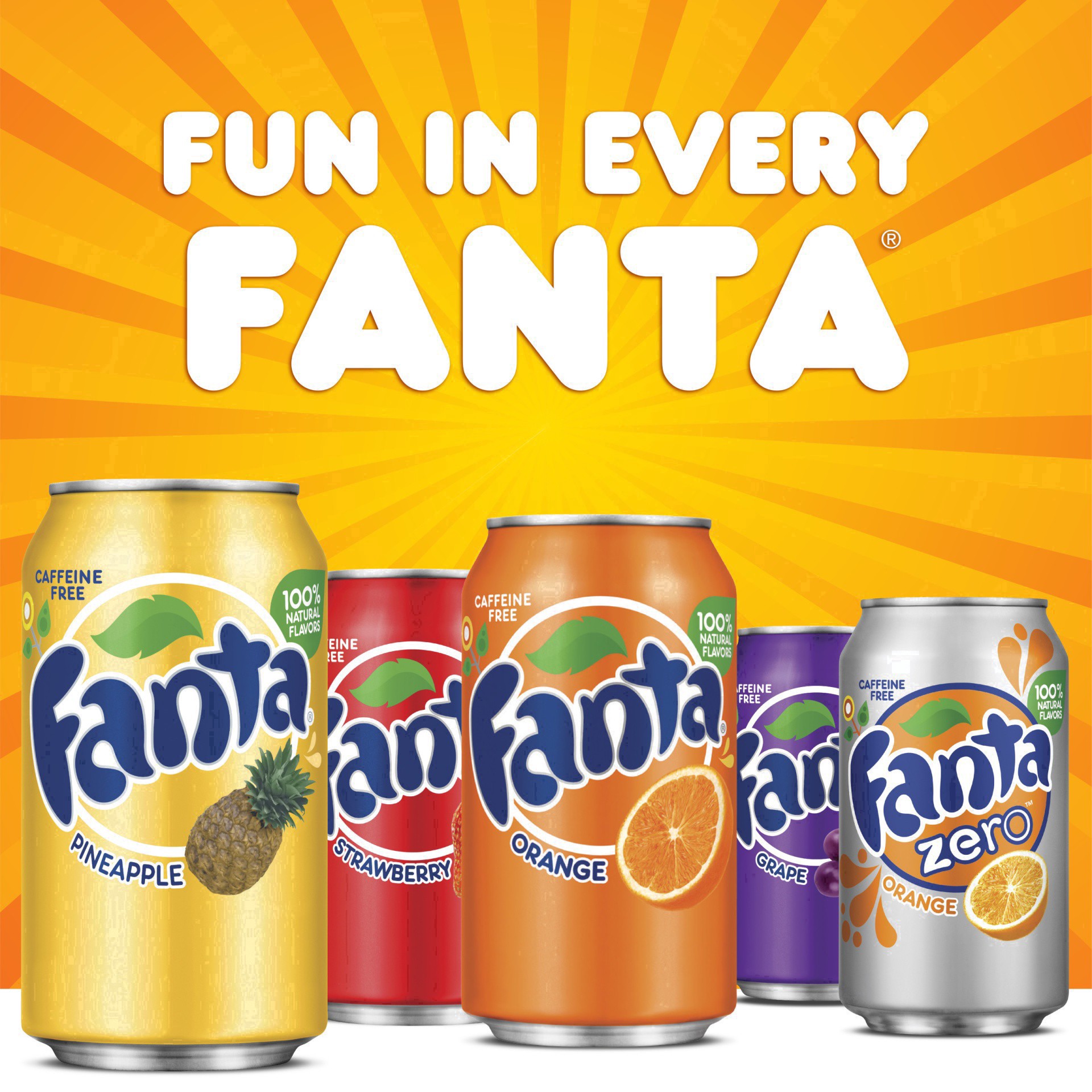 slide 9 of 95, Fanta Orange Soda Fridge Pack Cans, 12 fl oz, 12 Pack, 12 ct