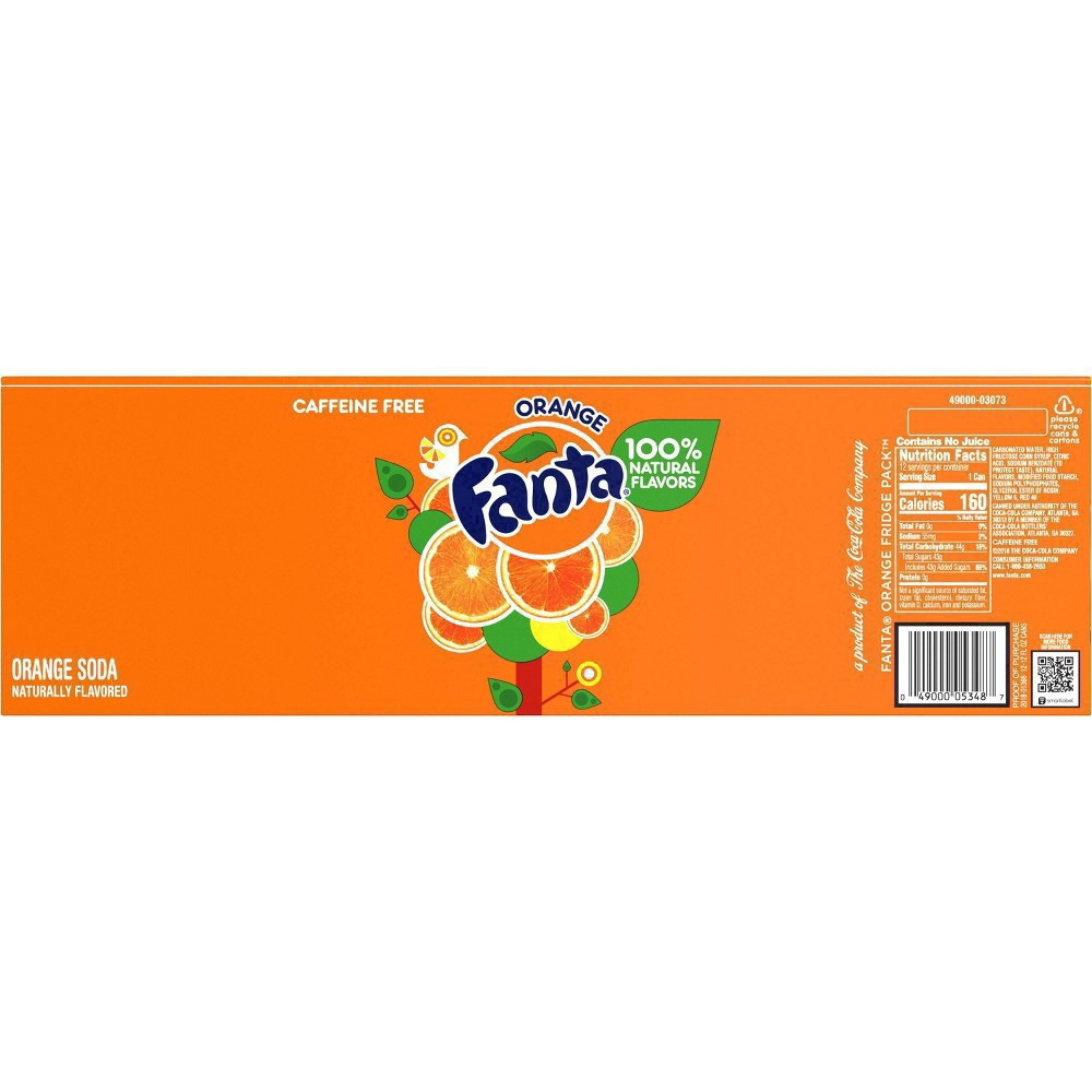 slide 90 of 95, Fanta Orange Soda Fridge Pack Cans, 12 fl oz, 12 Pack, 12 ct