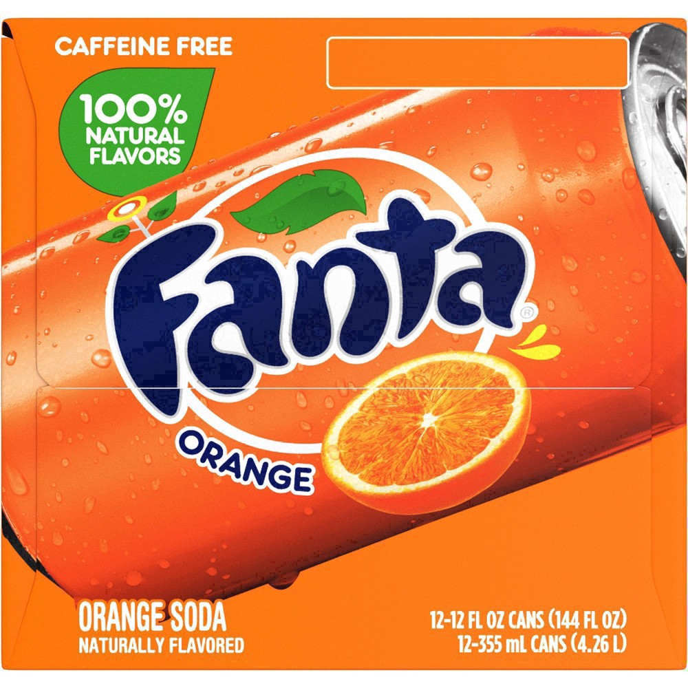 slide 48 of 95, Fanta Orange Soda Fridge Pack Cans, 12 fl oz, 12 Pack, 12 ct