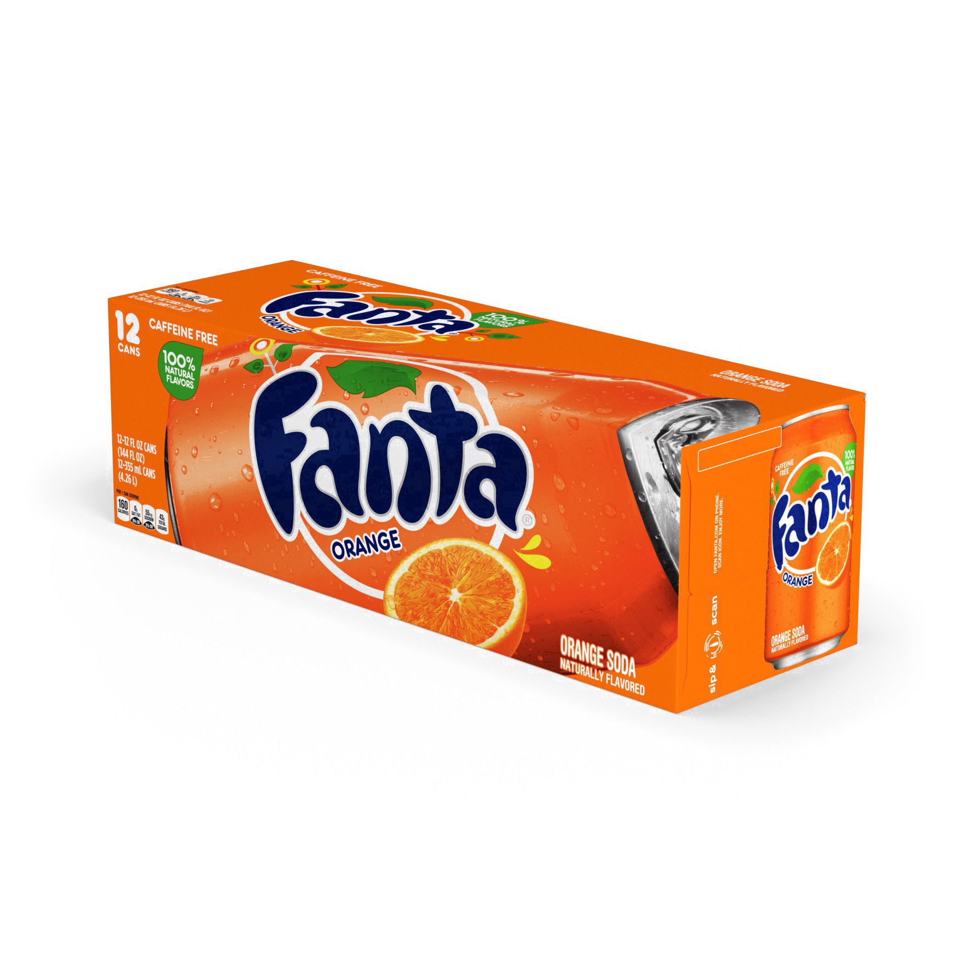 slide 34 of 95, Fanta Orange Soda Fridge Pack Cans, 12 fl oz, 12 Pack, 12 ct