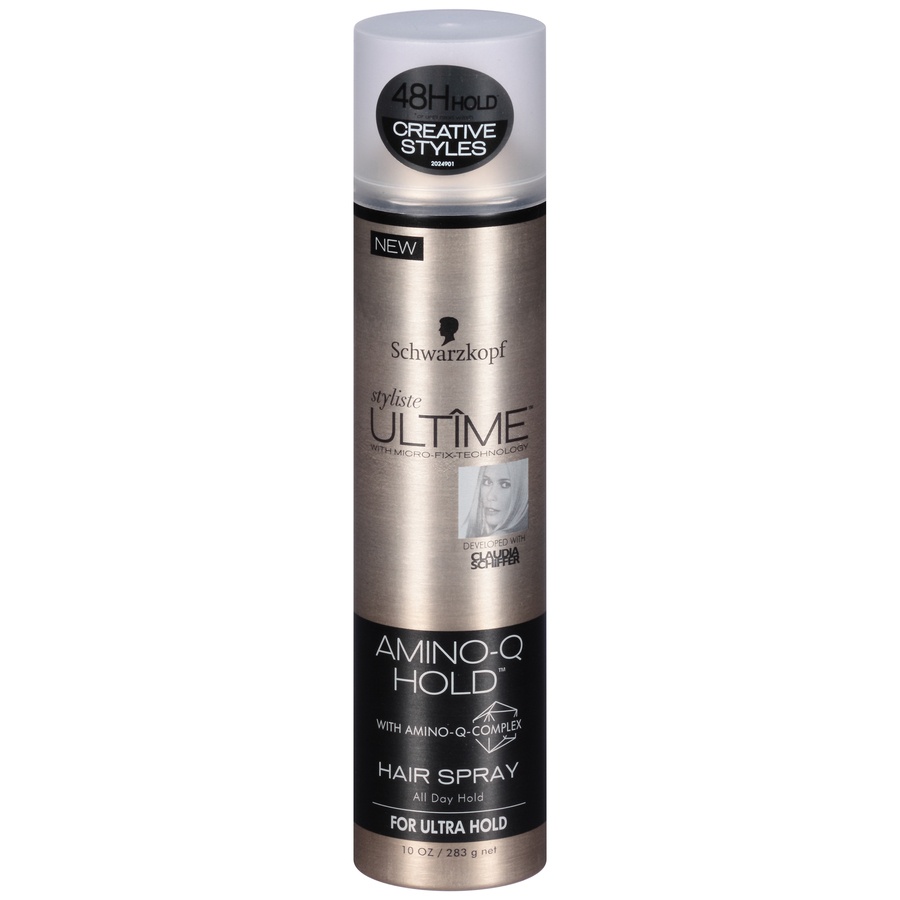 slide 1 of 5, Schwarzkopf Styliste Ultime Amino-Q Hold Hair Spray, Ultra Hold, 10 oz