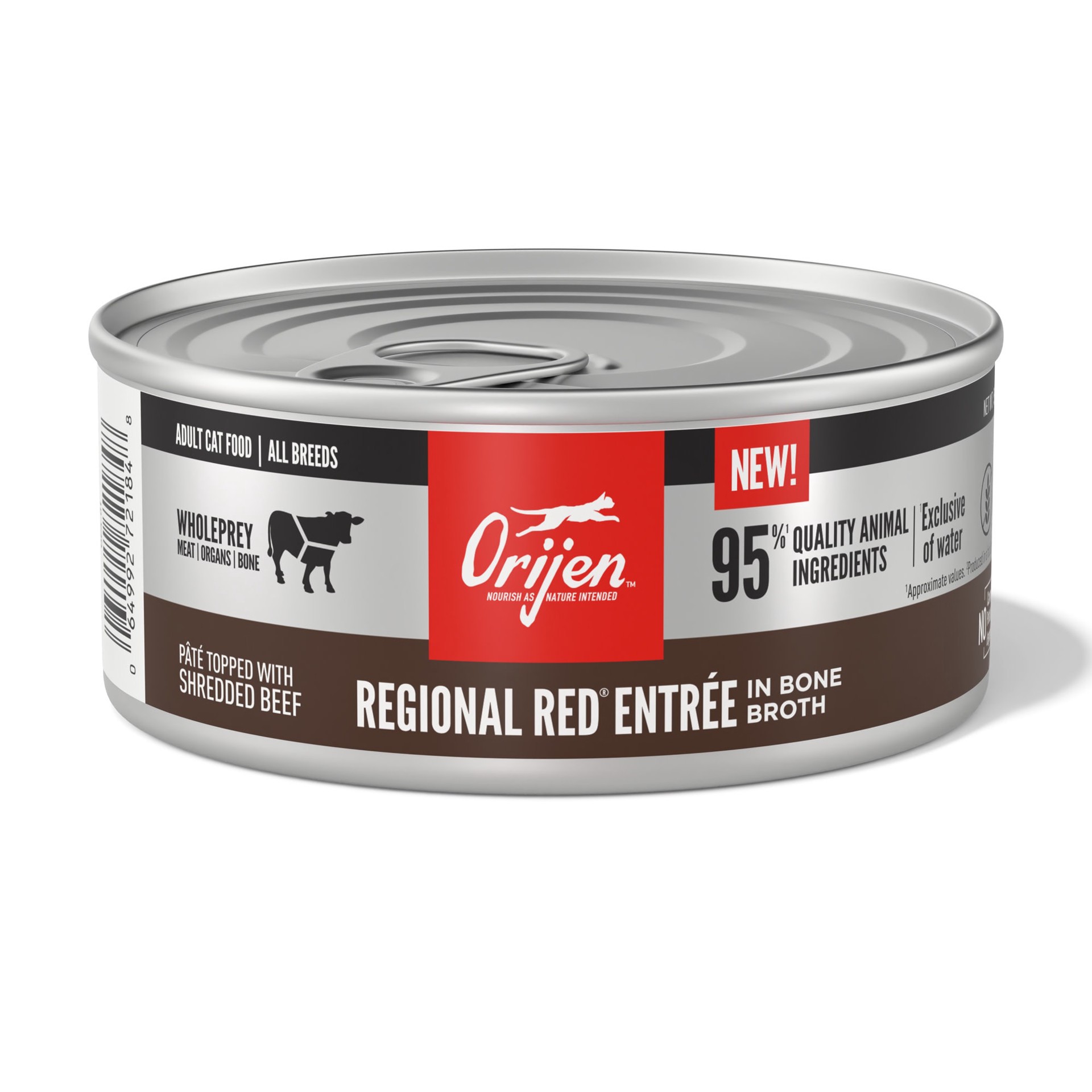 slide 1 of 4, ORIJEN Regional Red Entree in Bone Broth Wet Cat Food, 5.5 oz, 5.5 oz