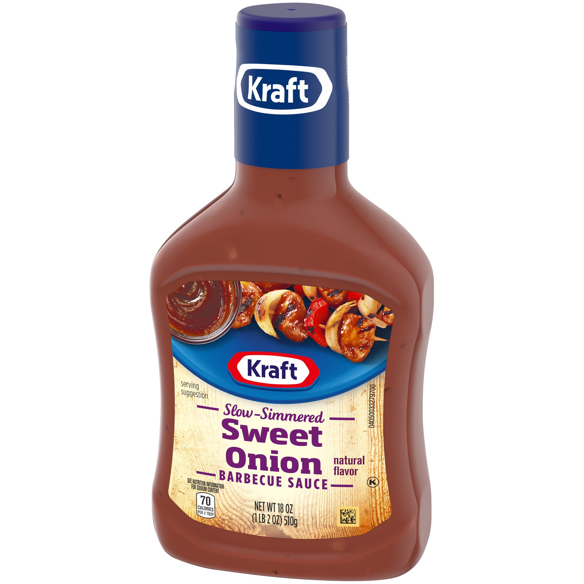 slide 3 of 5, Kraft Sweet Onion Slow-Simmered Barbecue Sauce, 18 oz Bottle, 18 oz