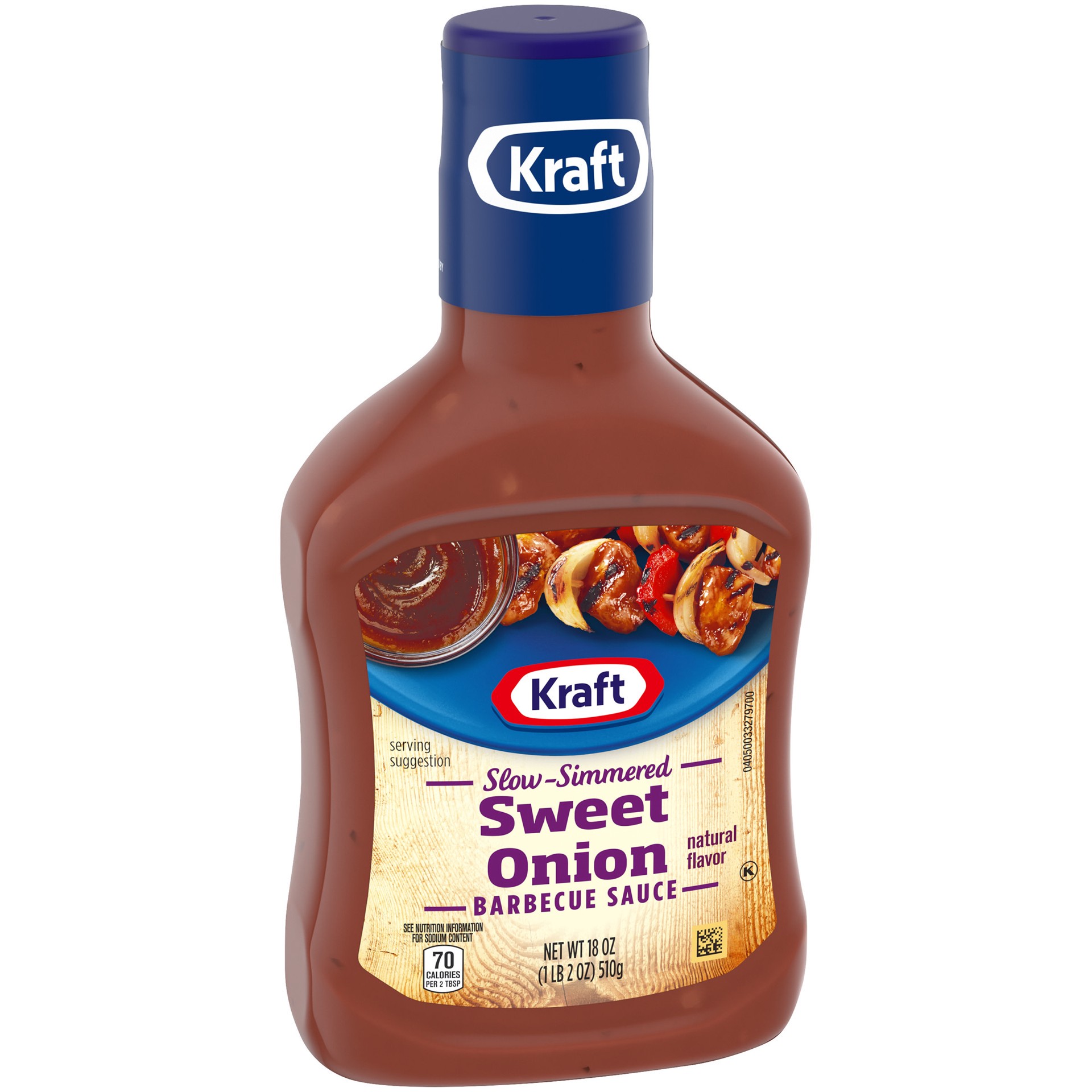 slide 5 of 5, Kraft Sweet Onion Slow-Simmered Barbecue Sauce, 18 oz Bottle, 18 oz