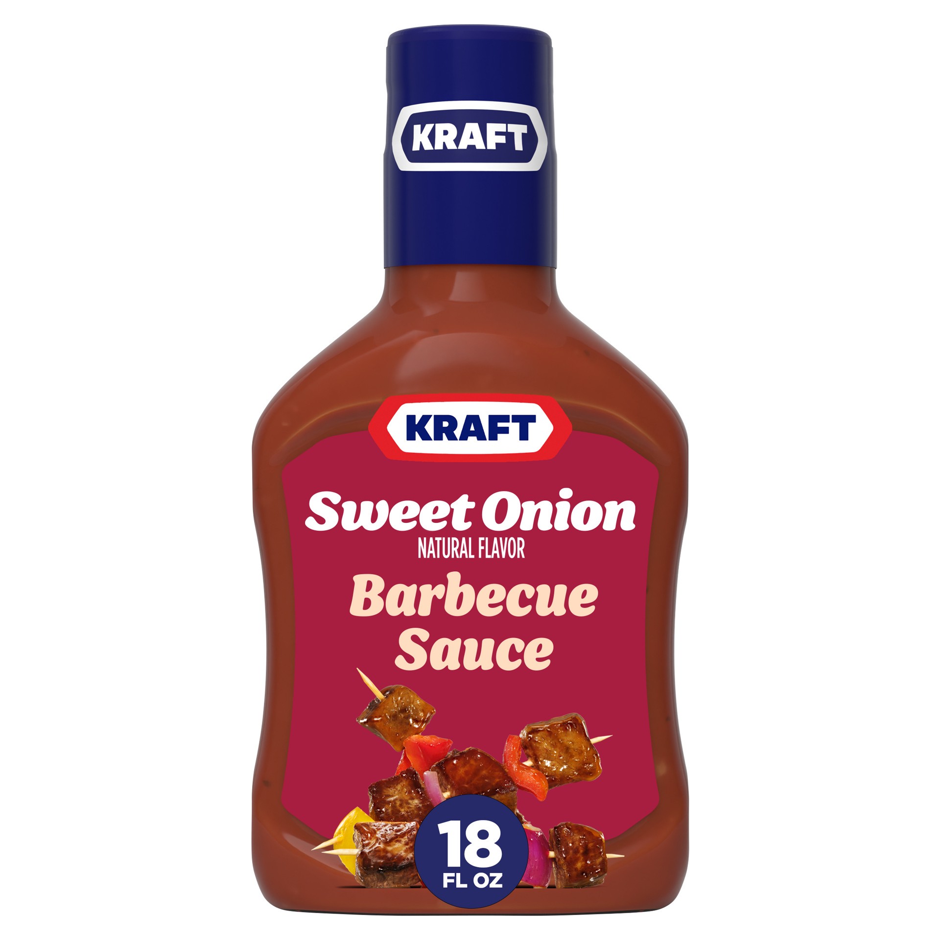 slide 1 of 5, Kraft Sweet Onion Slow-Simmered Barbecue Sauce, 18 oz Bottle, 18 oz