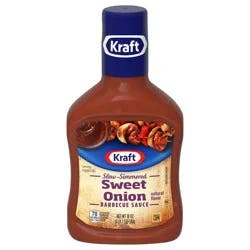 Kraft Sweet Onion Slow-Simmered Barbecue Sauce, 18 oz Bottle