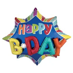 Happy Birthday Burst Multi-Balloon