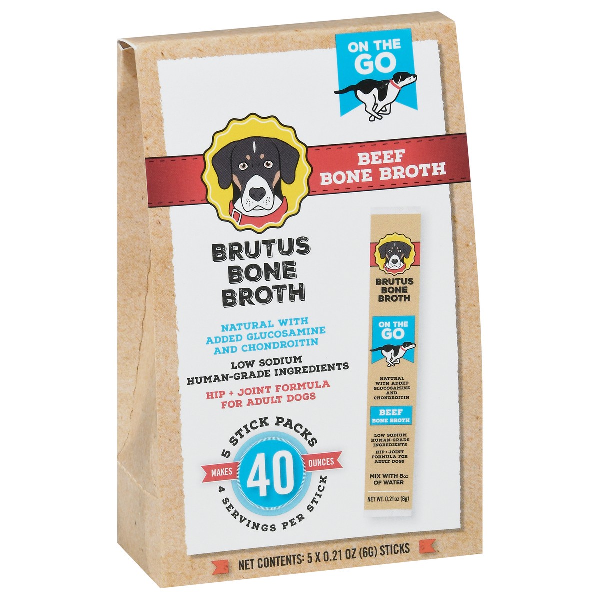 slide 2 of 9, Brutus Bone Broth On the Go Beef Bone Broth 5 ea, 5 ct