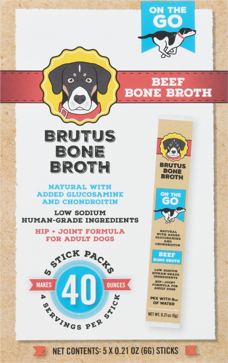 slide 8 of 9, Brutus Bone Broth On the Go Beef Bone Broth 5 ea, 5 ct