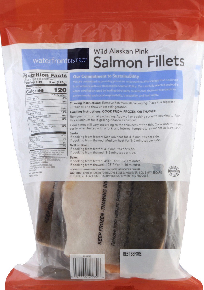 slide 4 of 7, Waterfront Bistro Salmon Fillets 32 oz, 32 oz