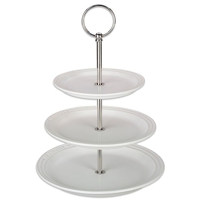 slide 1 of 1, Le Creuset 3-Tier Server - White, 1 ct