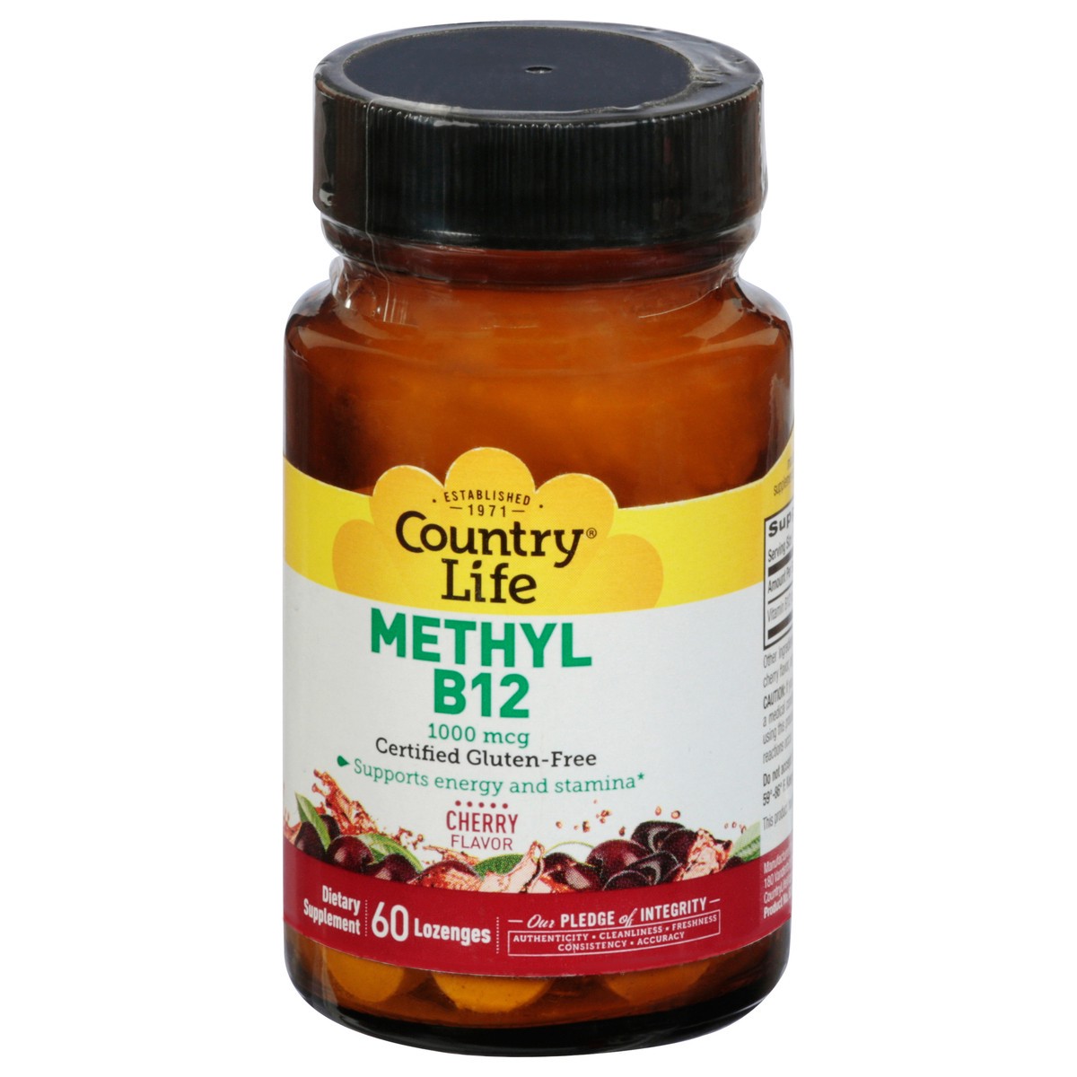slide 2 of 13, Country Life 1000 mcg Cherry Flavor Methyl B12 60 Lozenges, 60 ct