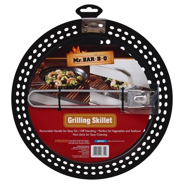 slide 1 of 1, Mr. Bar-B-Q Non-Stick Round Skillet with Removable Handle, LG