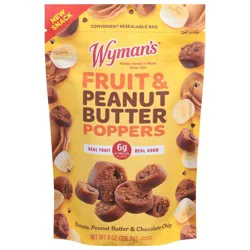 Wyman's Banana Peanut Butter & Chocolate Chip Fruit & Peanut Butter Poppers 8 oz