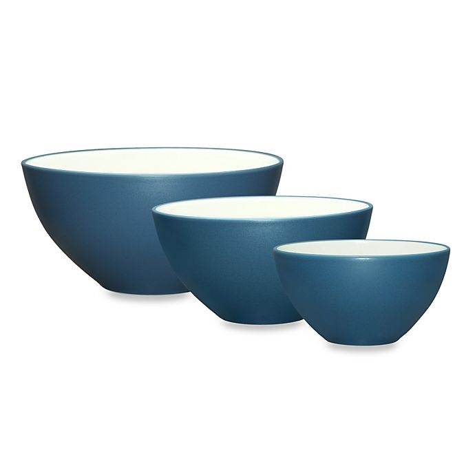 slide 1 of 1, Noritake Colorwave Bowl Set - Blue, 3 ct