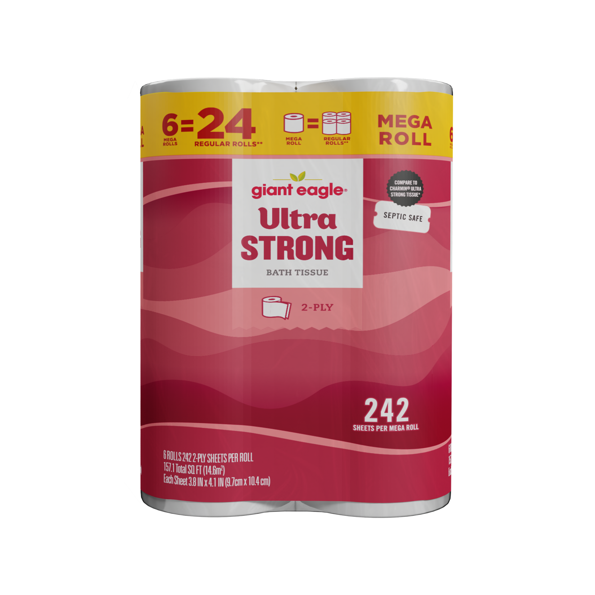 slide 1 of 1, Ge Ultra Strong Bath 6 Mega Rl, 6 ct