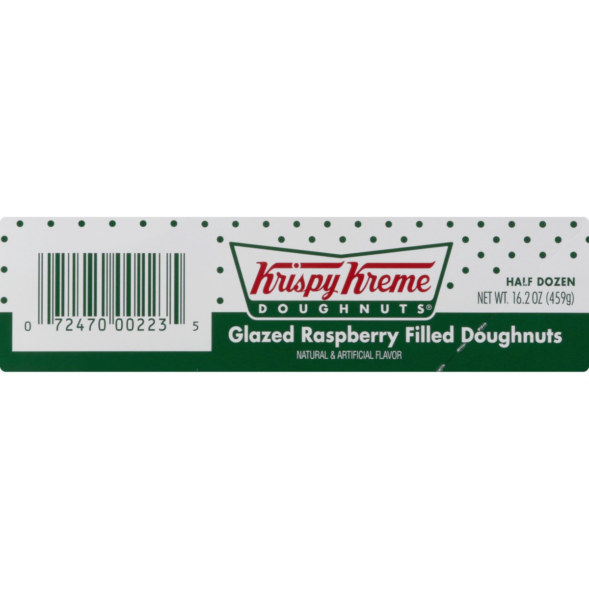 slide 2 of 13, Krispy Kreme Filled Raspberry Donut, 15 oz