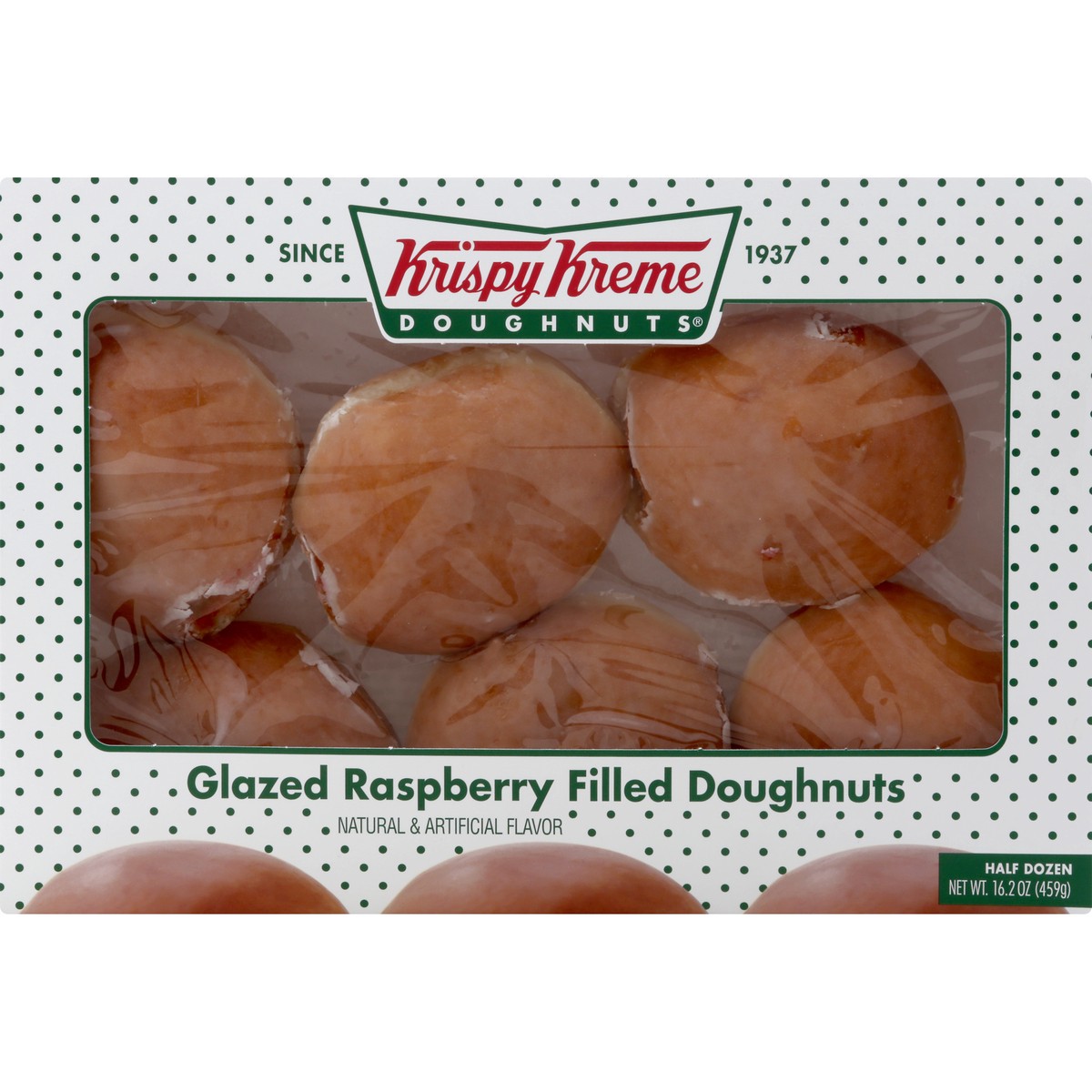 slide 3 of 13, Krispy Kreme Filled Raspberry Donut, 15 oz