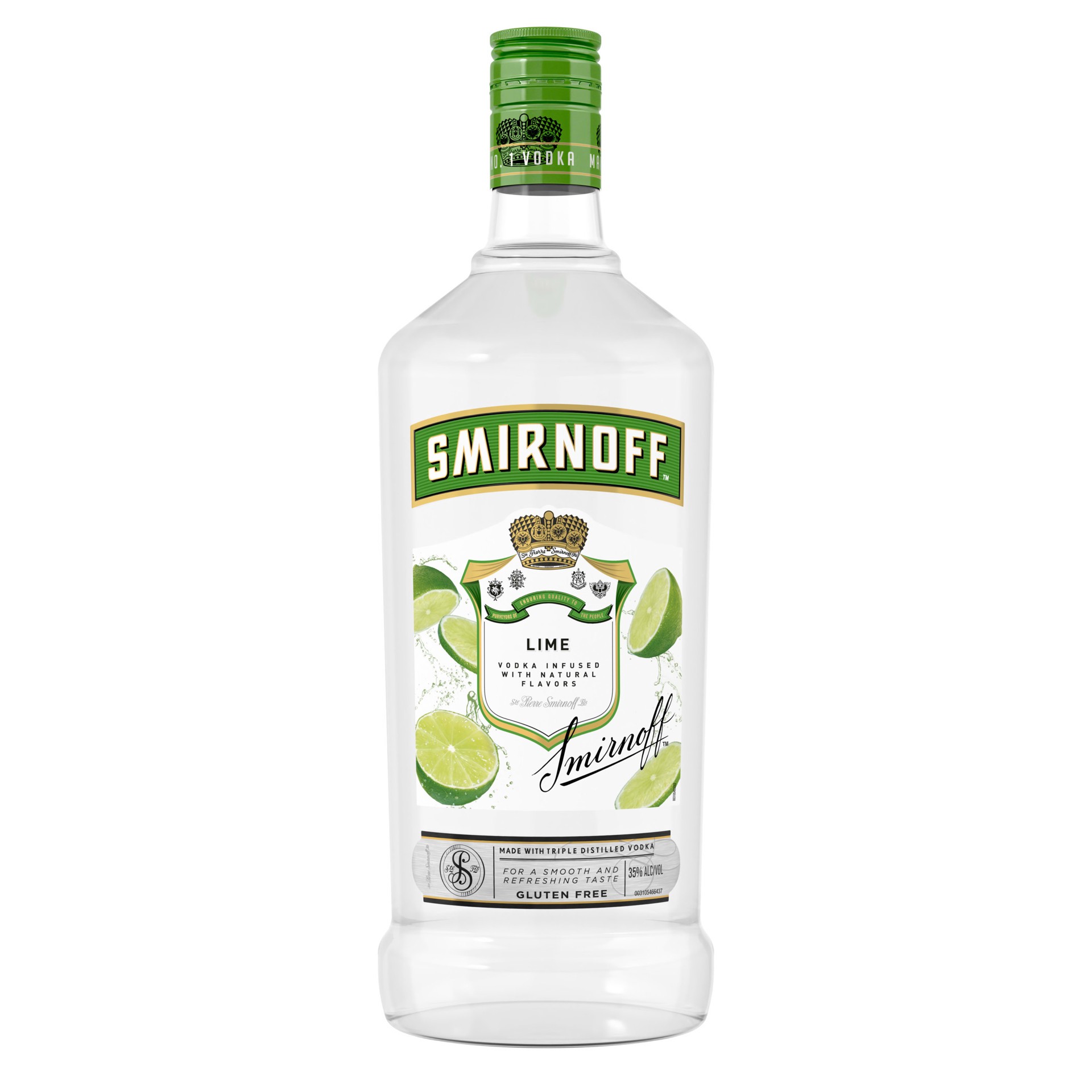 slide 1 of 3, Smirnoff Lime Vodka, 1.75 liter