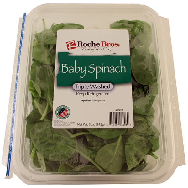 slide 1 of 1, Roche Bros. Baby Spinach, 5 oz