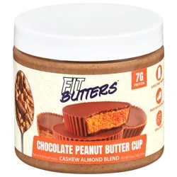 Fit Butters Chocolate Peanut Butter Cup Cashew Almond Butter 16 Ounces