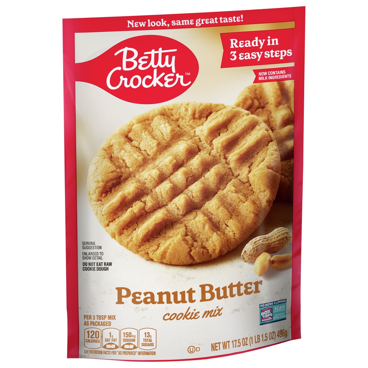 slide 2 of 9, Betty Crocker Peanut Butter Cookies, Cookie Baking Mix, 17.5 oz, 17.5 oz