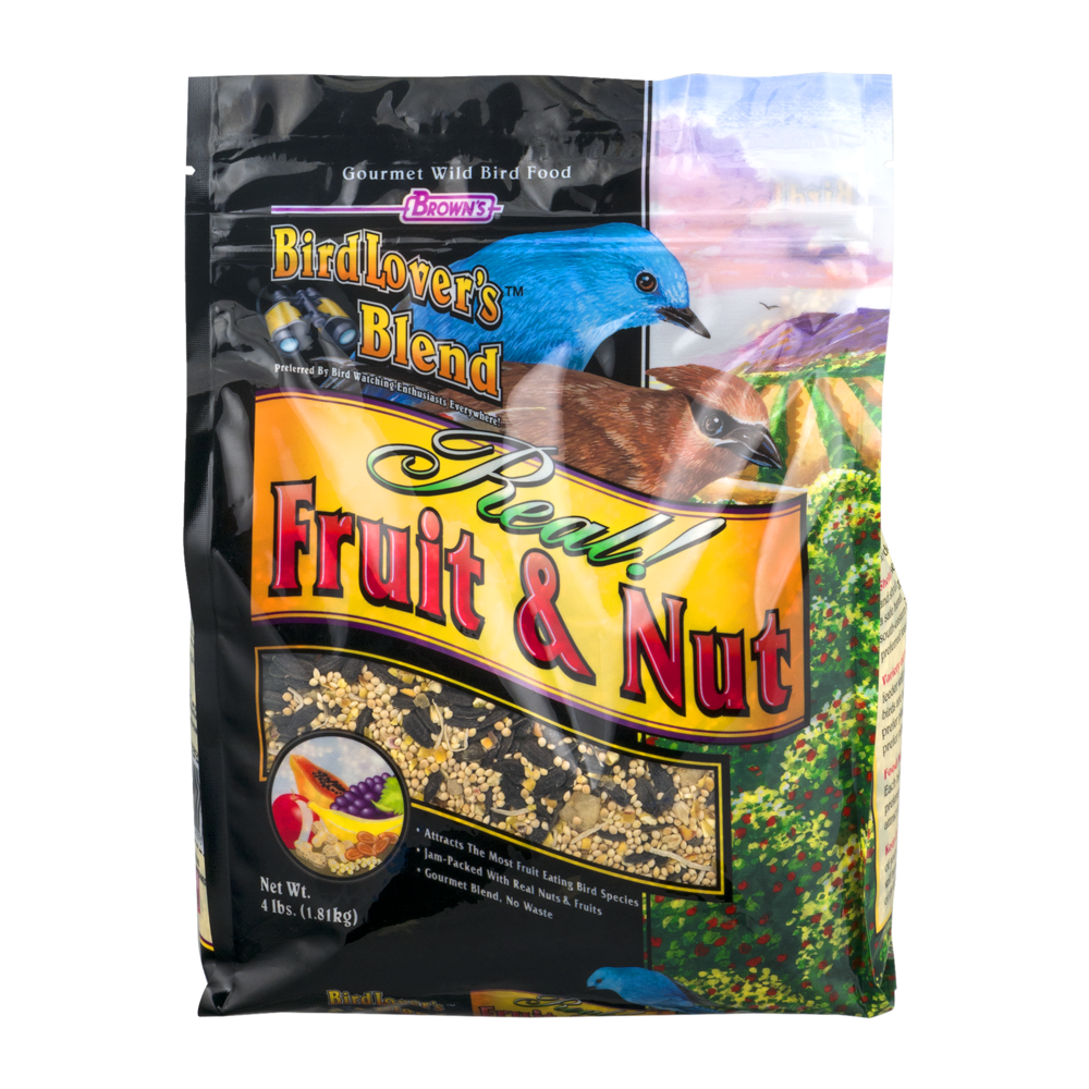 slide 1 of 1, Brown's Bird Lover's Blend Fruit & Nut Bird Seed, 4 lb