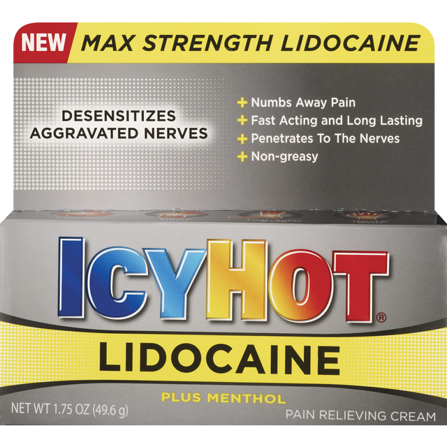 slide 1 of 1, Icy Hot Maximum Strength Lidocaine Cream, 1.75 oz