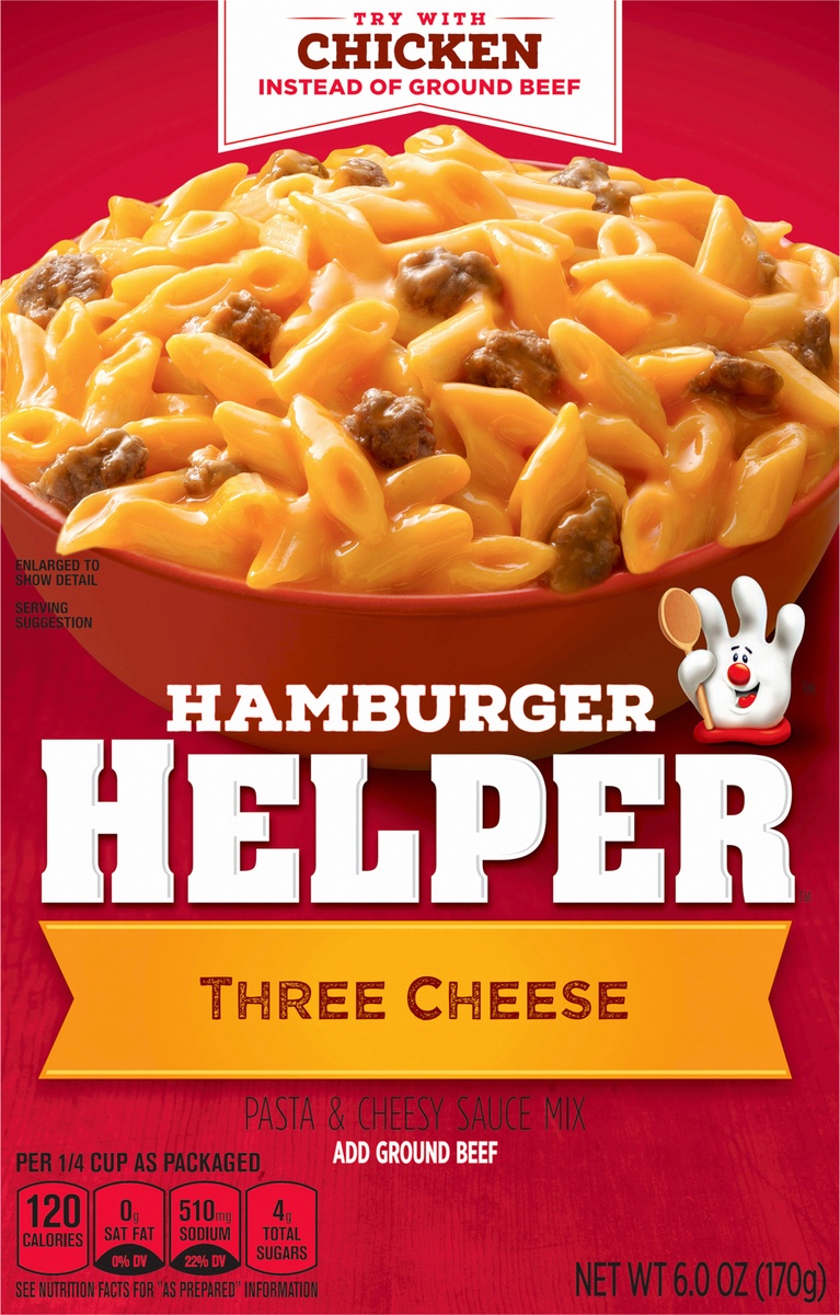 slide 9 of 11, Hamburger Helper, Three Cheese,box, 6 oz