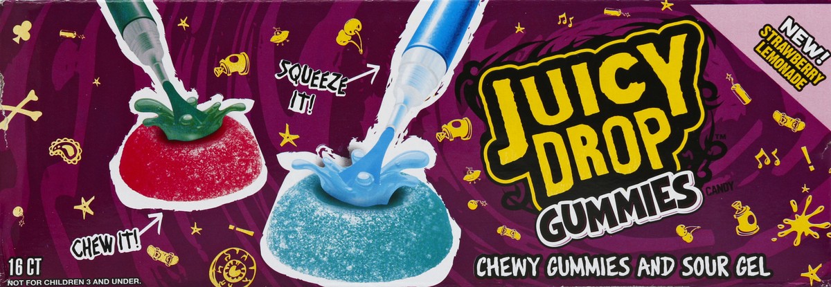 slide 2 of 10, Juicy Drop Pop Strawberry Kiwi Gummies 16 ea, 16 ct