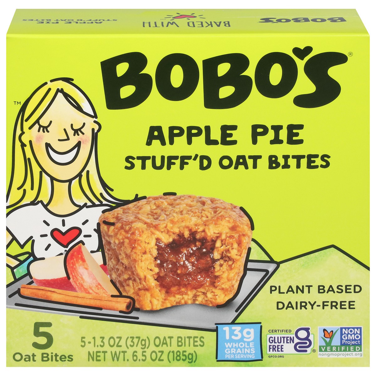 slide 1 of 9, Bobo's Apple Pie Stuff'd Oat Bites, 6.5 oz