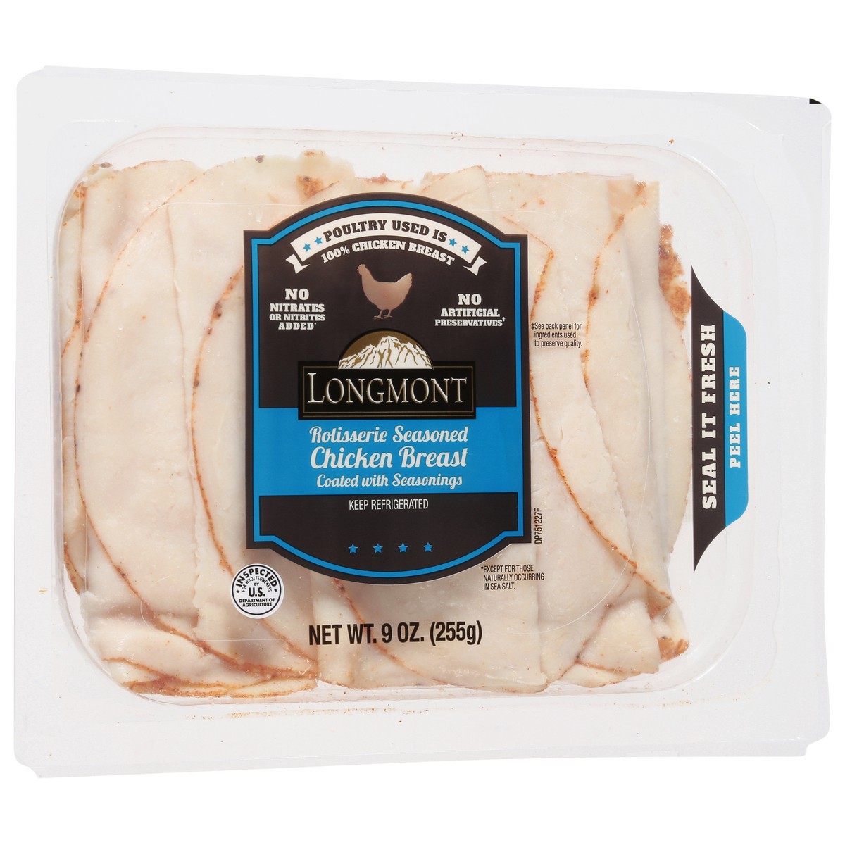 slide 2 of 13, Longmont Seasoned Rotisserie Chicken Breast 9 oz, 9 oz