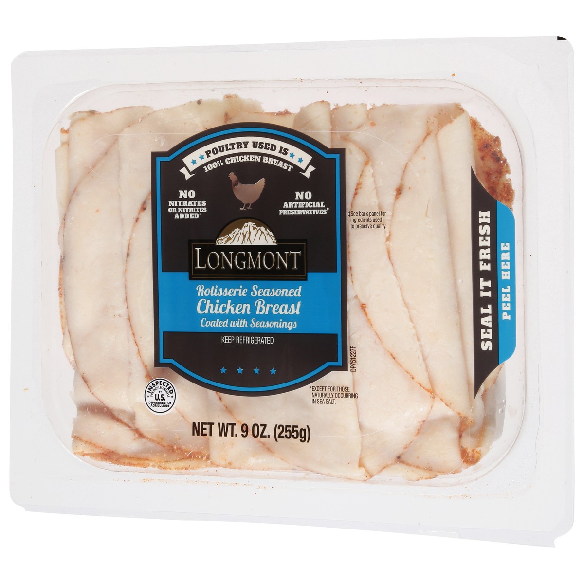 slide 8 of 13, Longmont Seasoned Rotisserie Chicken Breast 9 oz, 9 oz