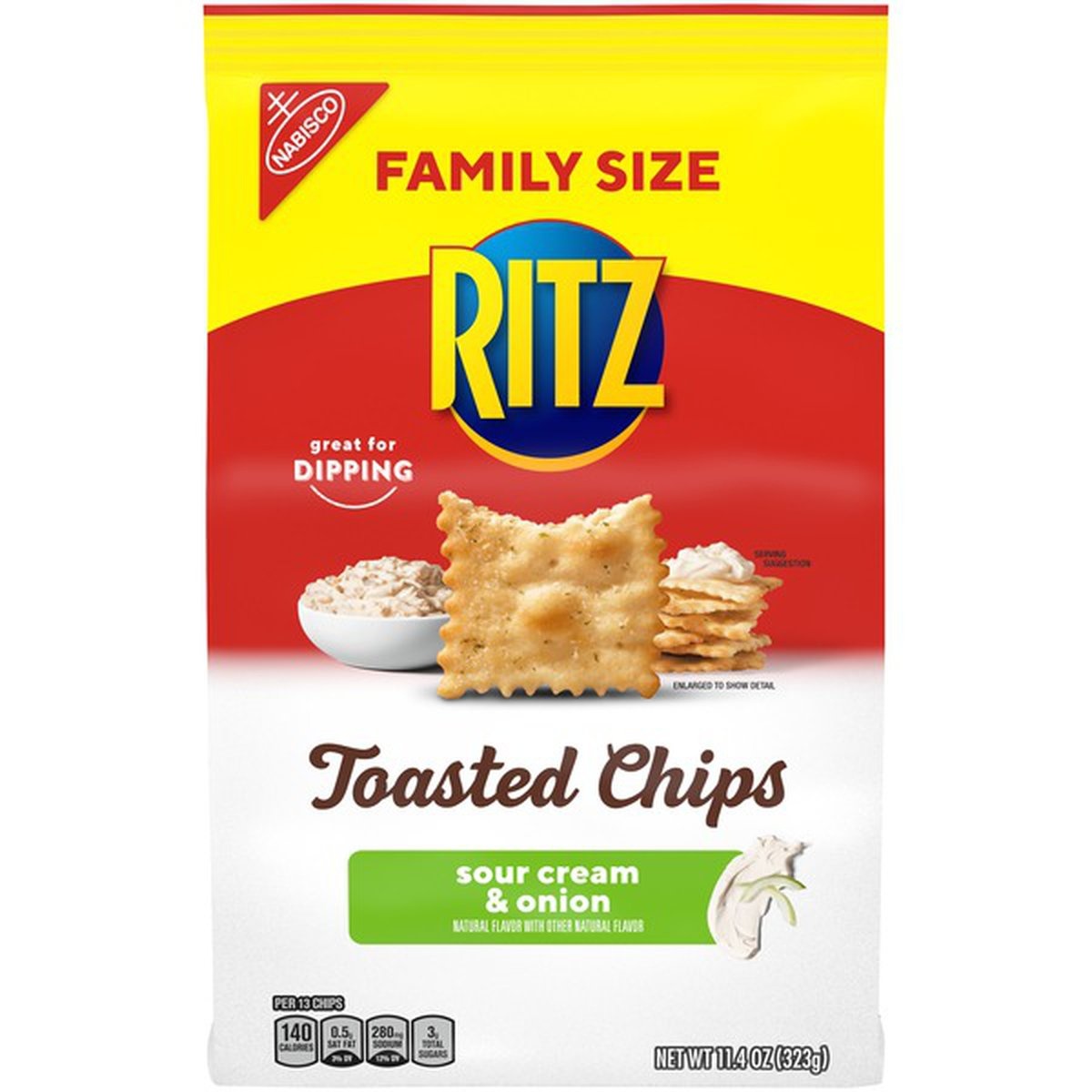 slide 1 of 1, Ritz Sour Cream & Onion Toasted Chips, 11 oz
